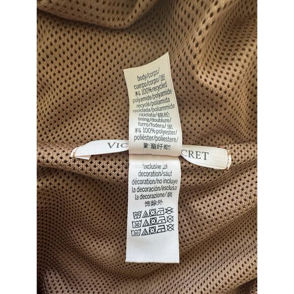 Victoria’s Secret Parachute Jacket Womens XL Slouchy Cropped Brown Bronze - Picture 11 of 16